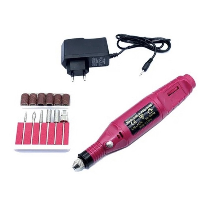 Lixadeira Elétrica Motor Unha Motorzinho Bivolt Portátil Gel