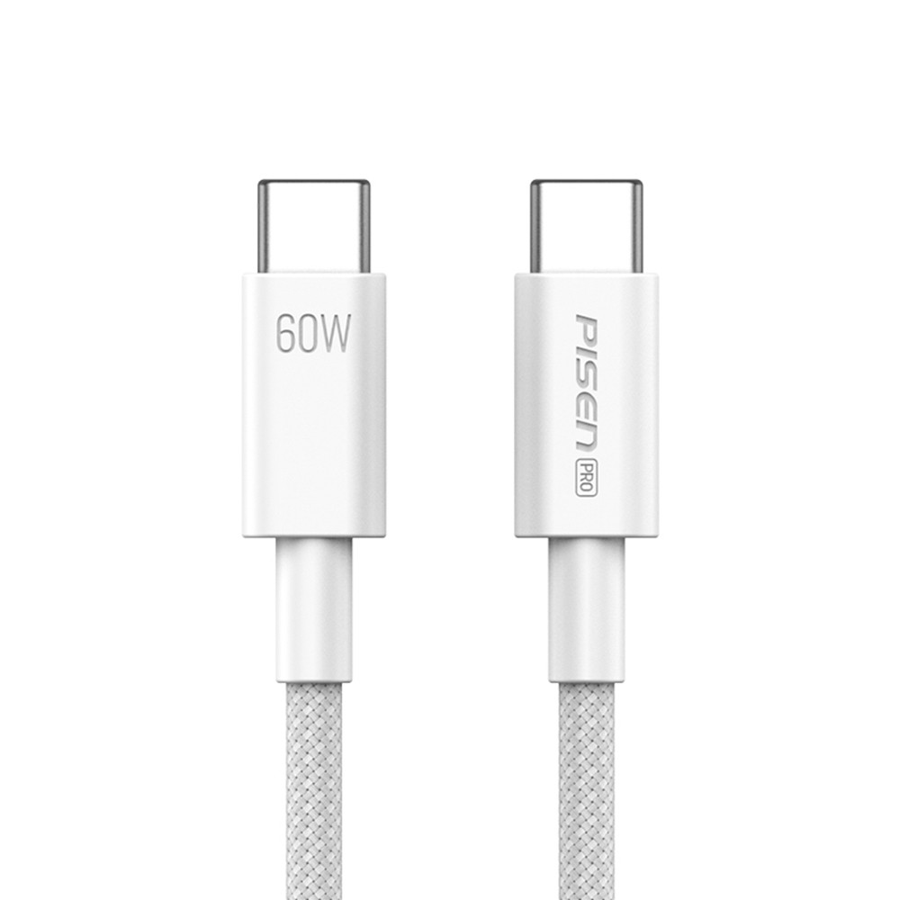Cabo Usb C para Usb C Pisen Macho Máx. 60W 2Metro Cinza