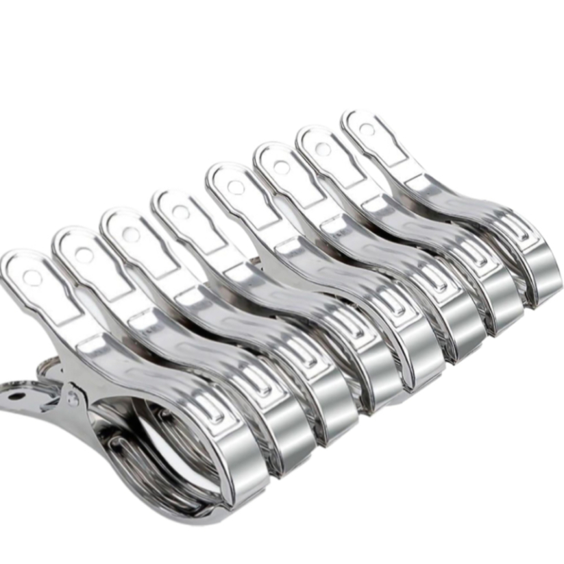 Kit 10 Prendedor De Roupa Pregador Inox Forte Resistente Segurar Edredom lençol pesado tapete