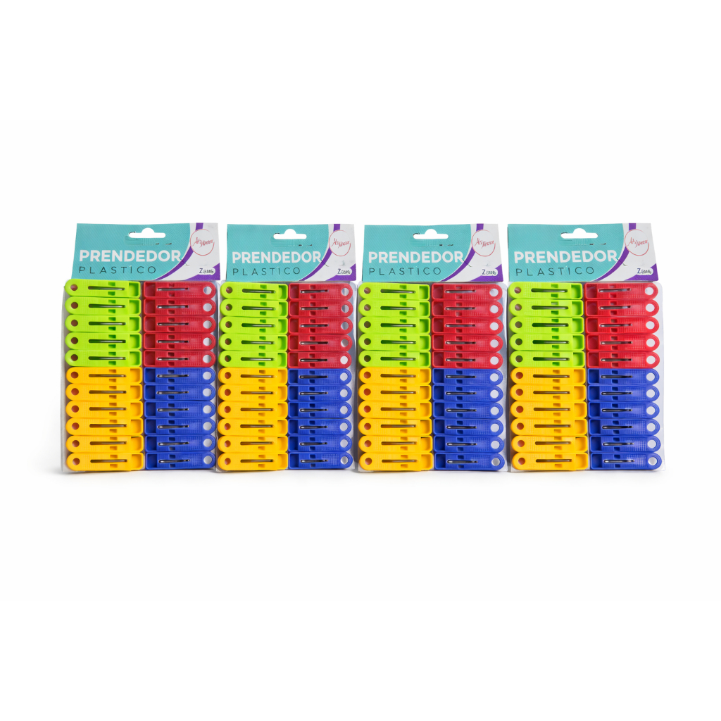 Prendedores Plástico Coloridos Kit 100pç - Pregadores para Varal/Cabide Fixação Forte Lavável