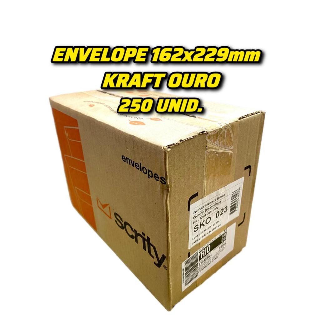 Caixa envelope meio ofício Kraft com 250 unid