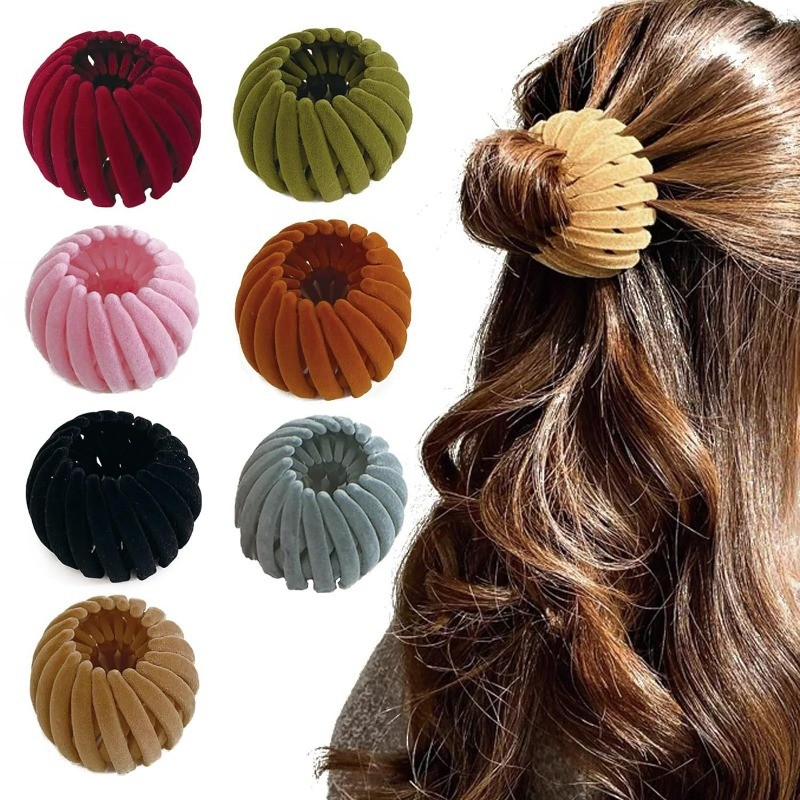Corda De Cabelo Retrátil Coreano Encadernado Rabo De Cavalo Ferramenta Coque Penteado Fivela Laço Mágico