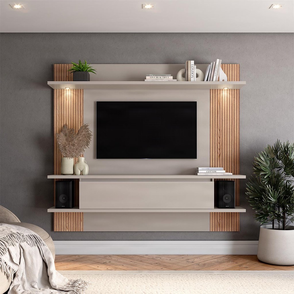 Painel para TV Até 60 Polegadas 200cm com Porta e Led 2080