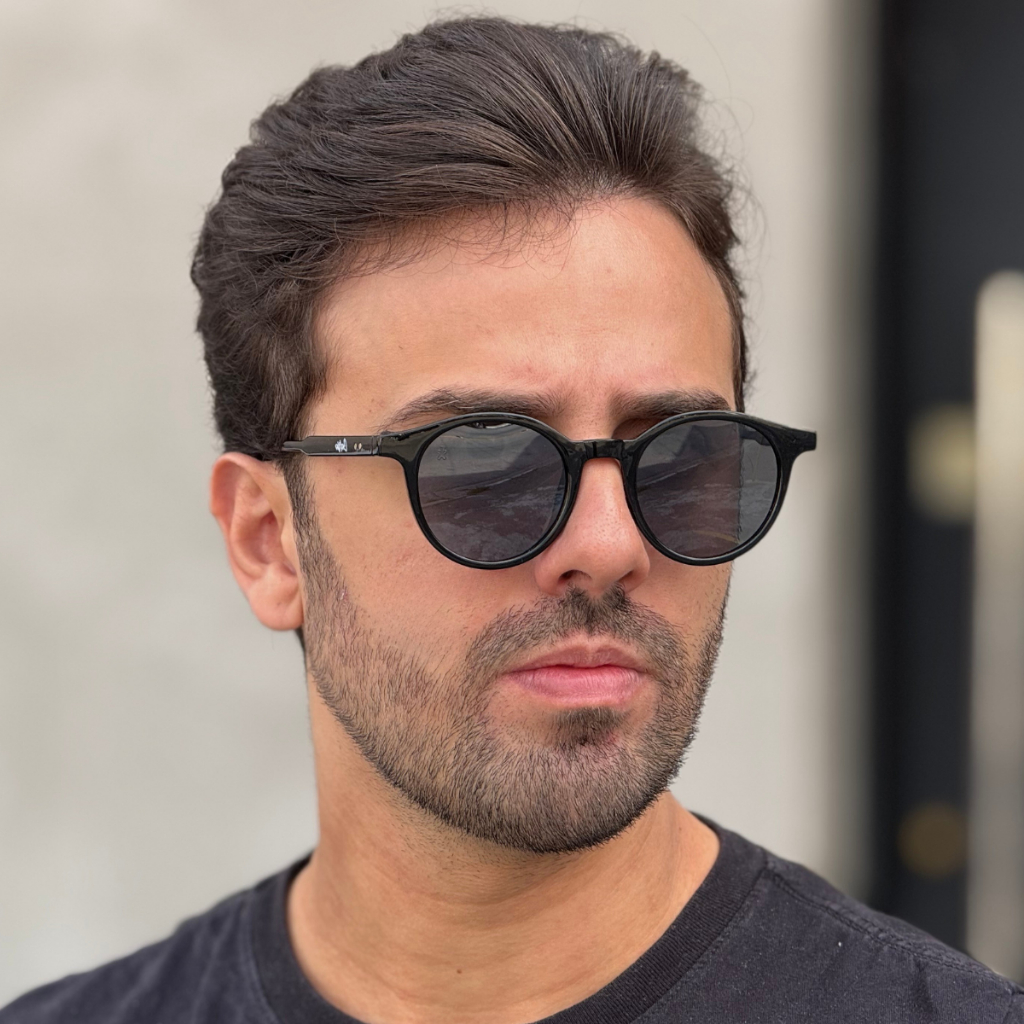 Óculos de Sol Redondo Clássico Moda Retrô Vintage Reforçado Acetato Premium  Unissex com uv400