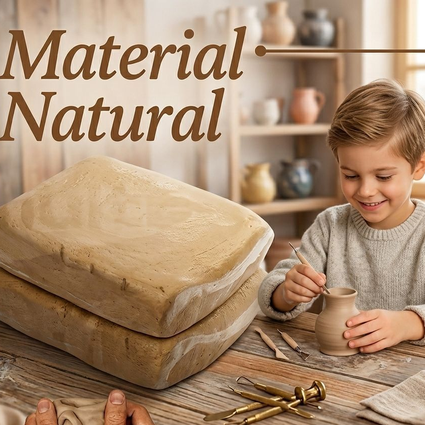Kit 5 Argila Modelar Artesanato Cerâmica E Escolar 800G - TERRA NOBRE