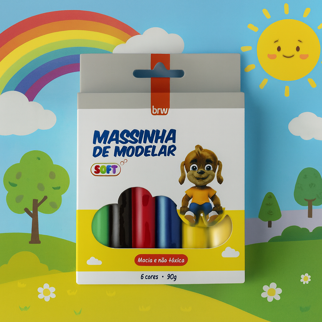 MASSINHAS DE MODELAR 6/12 CORES MACIAS NAO TOXICO ESCOLAR