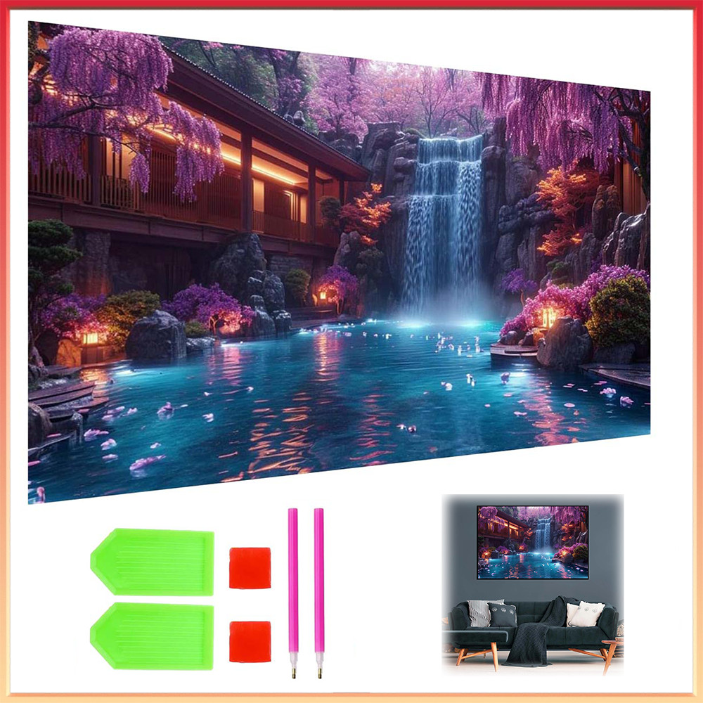 Cachoeira grande Kits pintura diama,para adultos iniciantes DIY 5D Diamond Dotz,decoração parede casa 70 x 40 cm