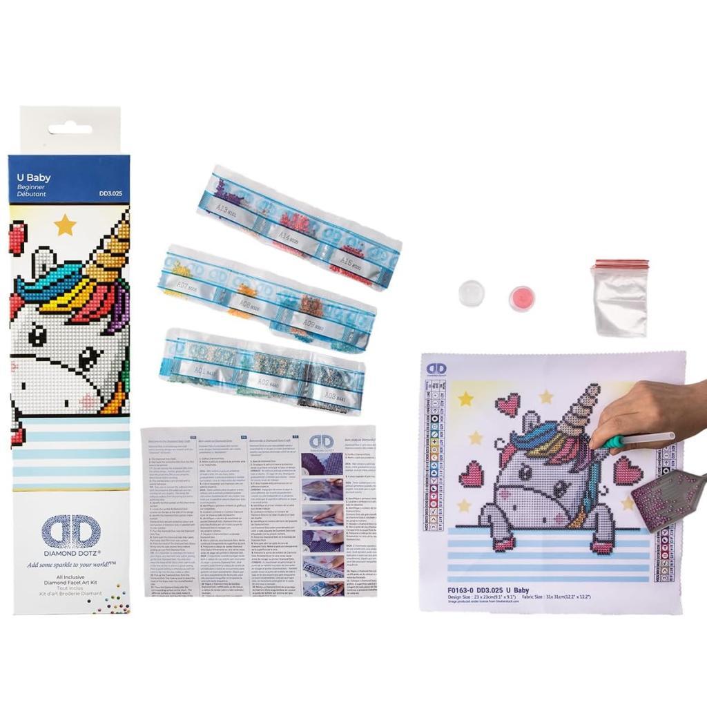 Diamond Dotz Unicórnio Baby Kit Criativo Infantil