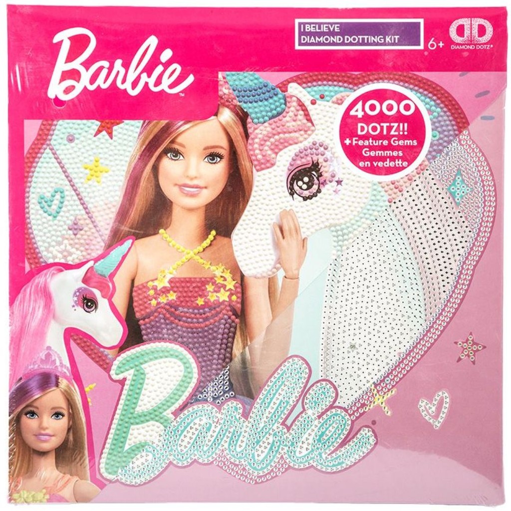 Brinquedo Criativo Barbie Diamond Dotz Box I Believe Fun – Arte com 4.000 Dotz