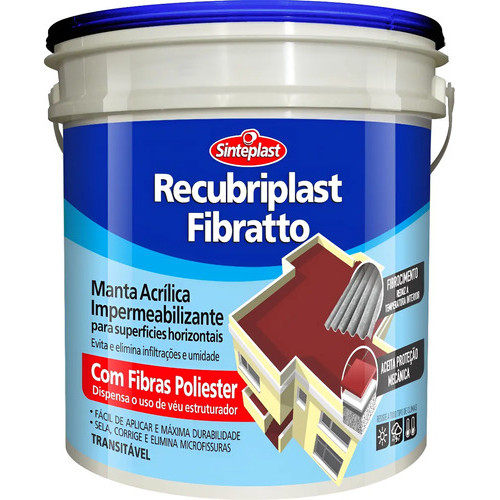 Manta Liquida Acril Fibras 18kg Fibratto Branco Fosco Branco Fosco
