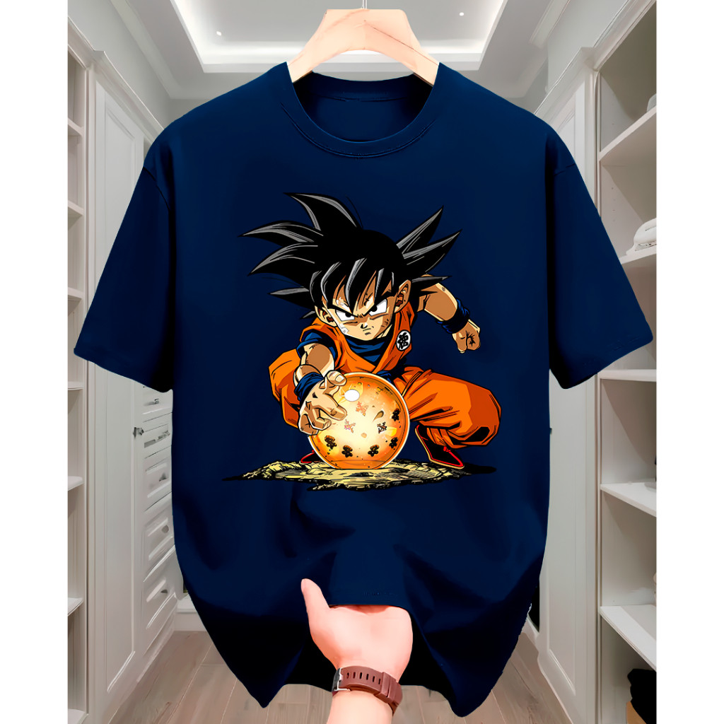 Camiseta Unissex Goku Esfera do Dragao Camiseta 100% Algodão Camisetão Solta Plus Size Camiseta - NB the Shirt