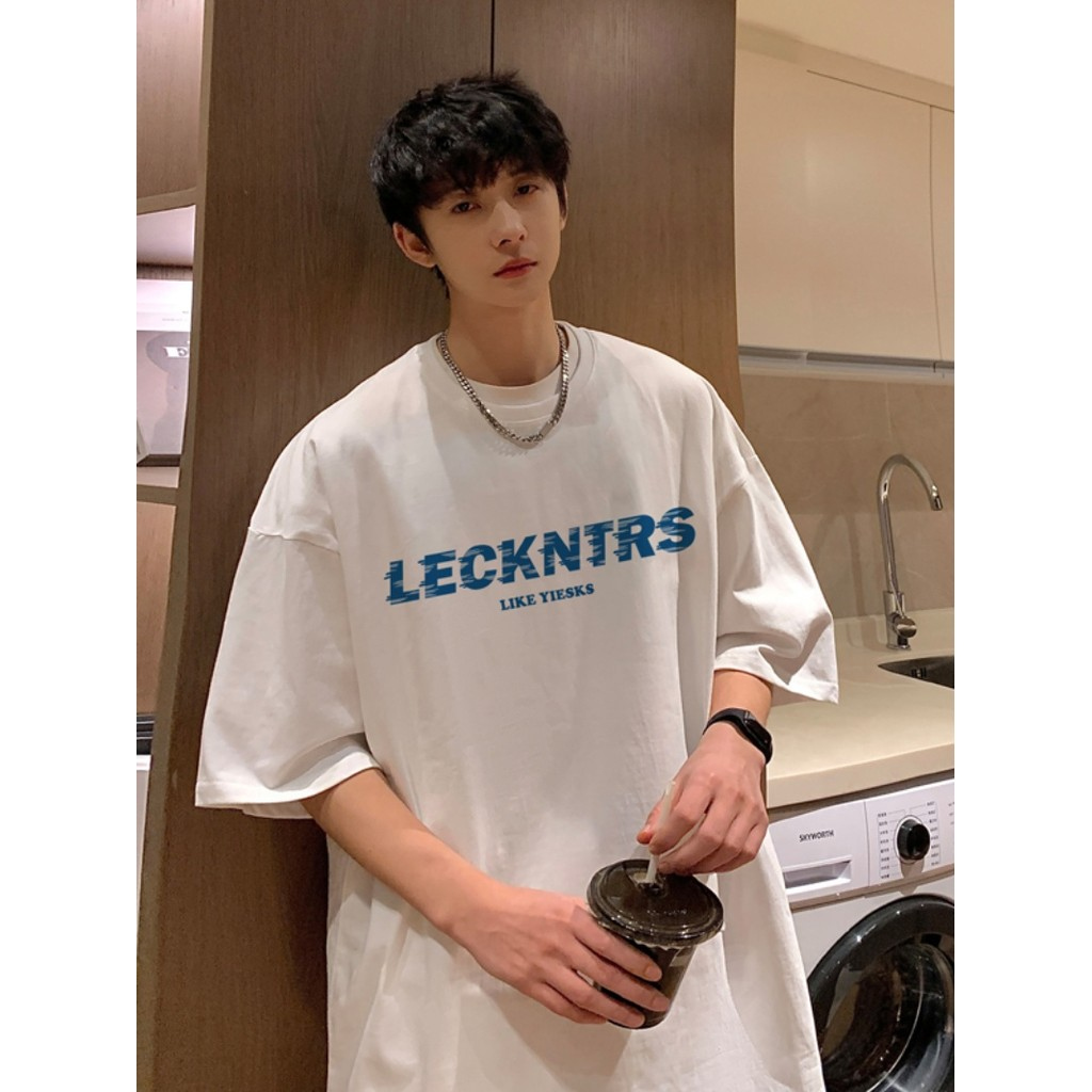 2026 verão novo estilo estilo hong kong letras peso 100% algodão camiseta estilo americano estilo hong kong Retro de man