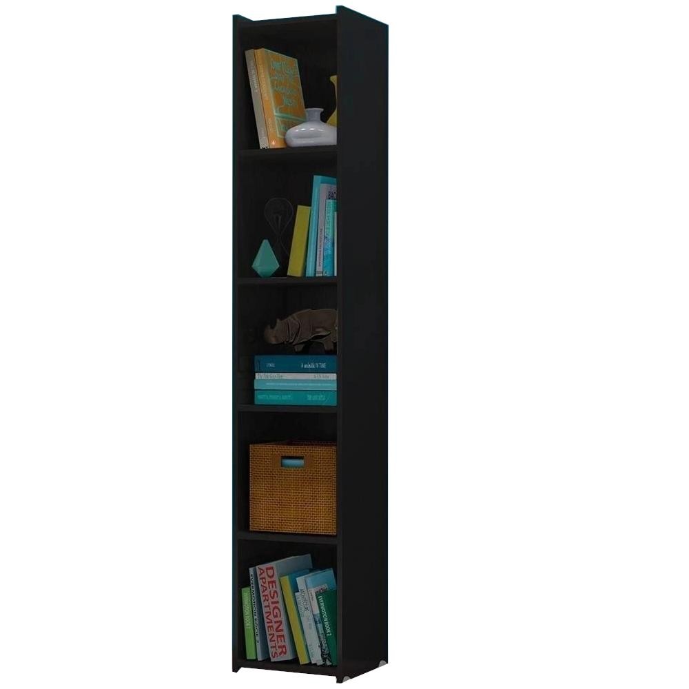 Estante Para Livros Malásia 4 Prateleiras Preto Brienza
