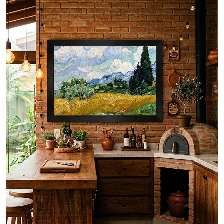 Quadro decorativo Arte van gogh canvas Emoldurado