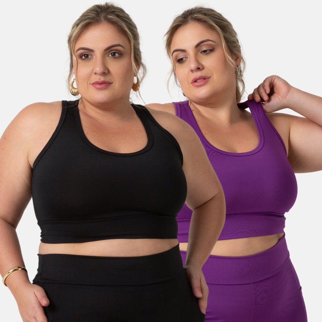 Top Feminino Plus Size Cropped De Suplex 103817-K2