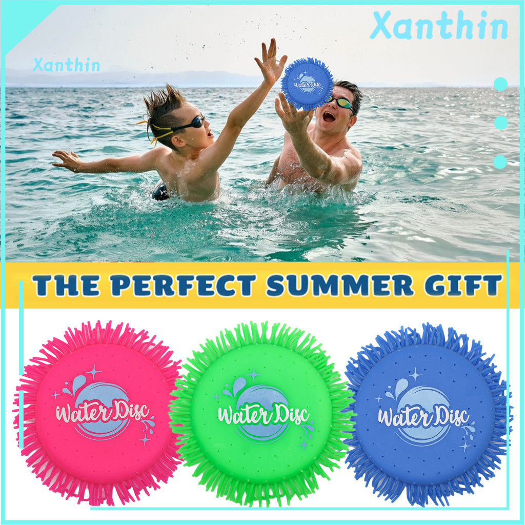 Parent-child Outdoor Toy Water Park Activity 2 Pack Flying Discs Sponge Absorbent Soft Throwing – Fun Beach Pool Game