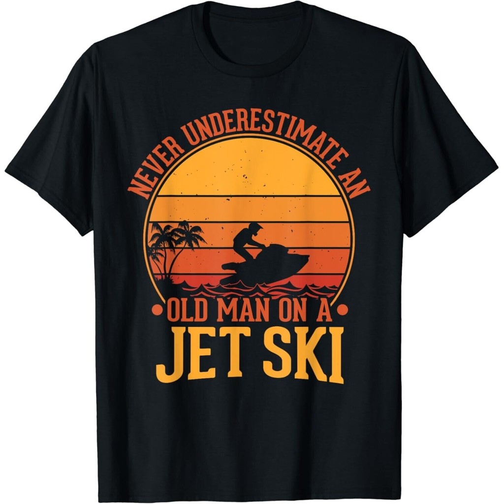 Vintage Water Jet Ski Fun Beach Para Homens , Camiseta Retrô Presente De Esqui A Jato