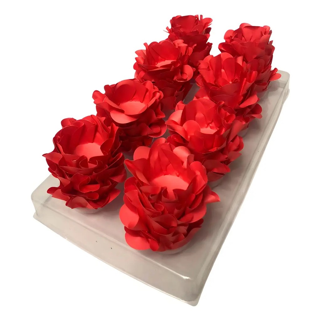 Kit 50 Forminhas Para Doces Finos Em Papel Vermelho