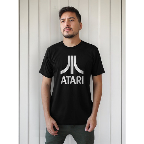 Camiseta Masculina Atari Logo Video Game Jogos Console