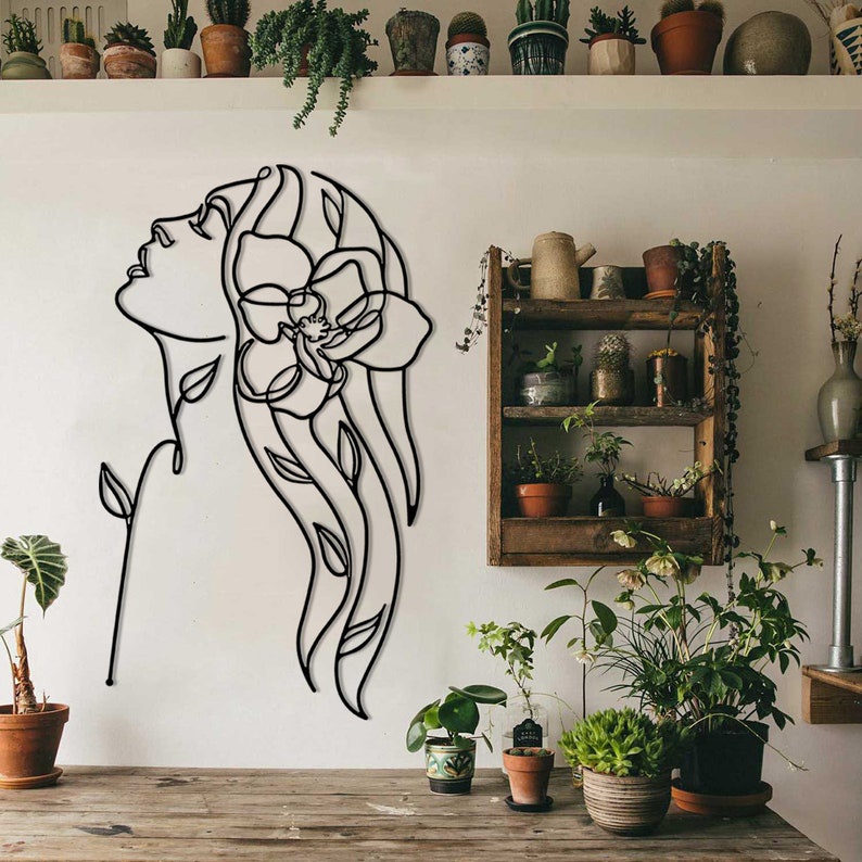 Quadro Decorativo Mulher Curvas Femininas Floridas Aplique De Parede Vazado Kit Decoração Quarto Mdf