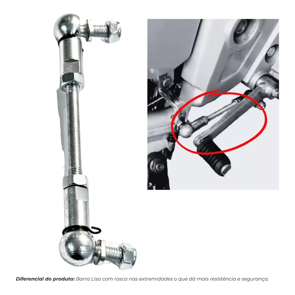 Adaptador Tira Folga Pedal De Marcha Cambio Fz15 2022 á 2024
