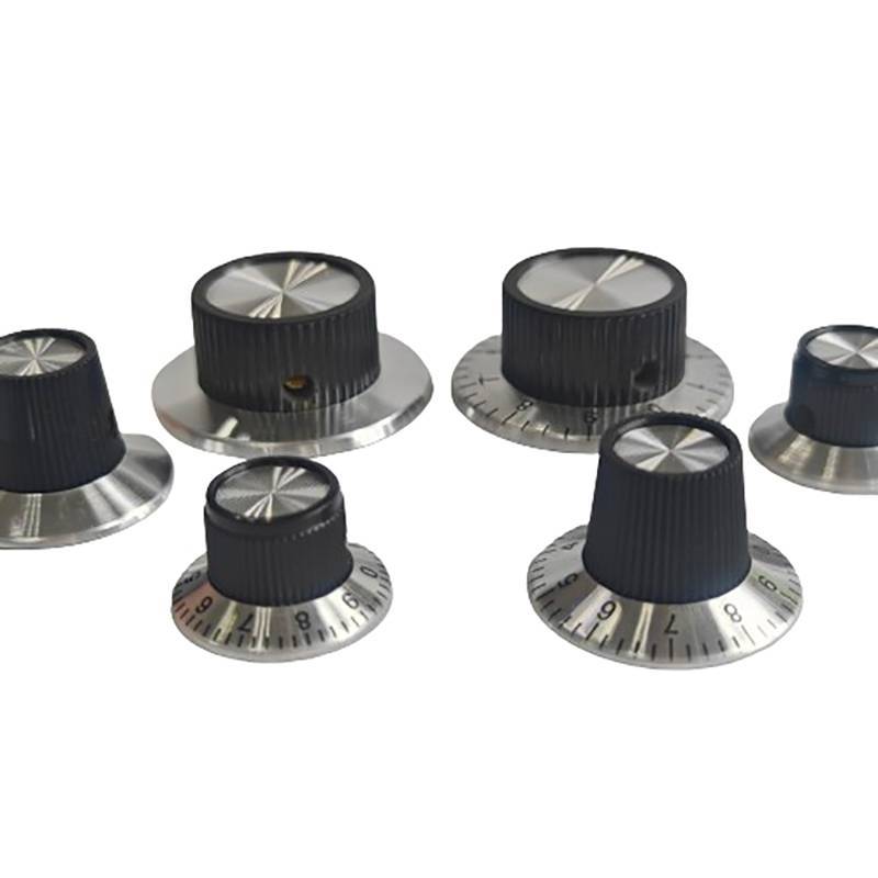 qo 1 Peça 6MM Botão De Pedal De Efeito De Eixo Acessórios DIY Cromado Top Vintage Guitarra Amplificador Indicação br