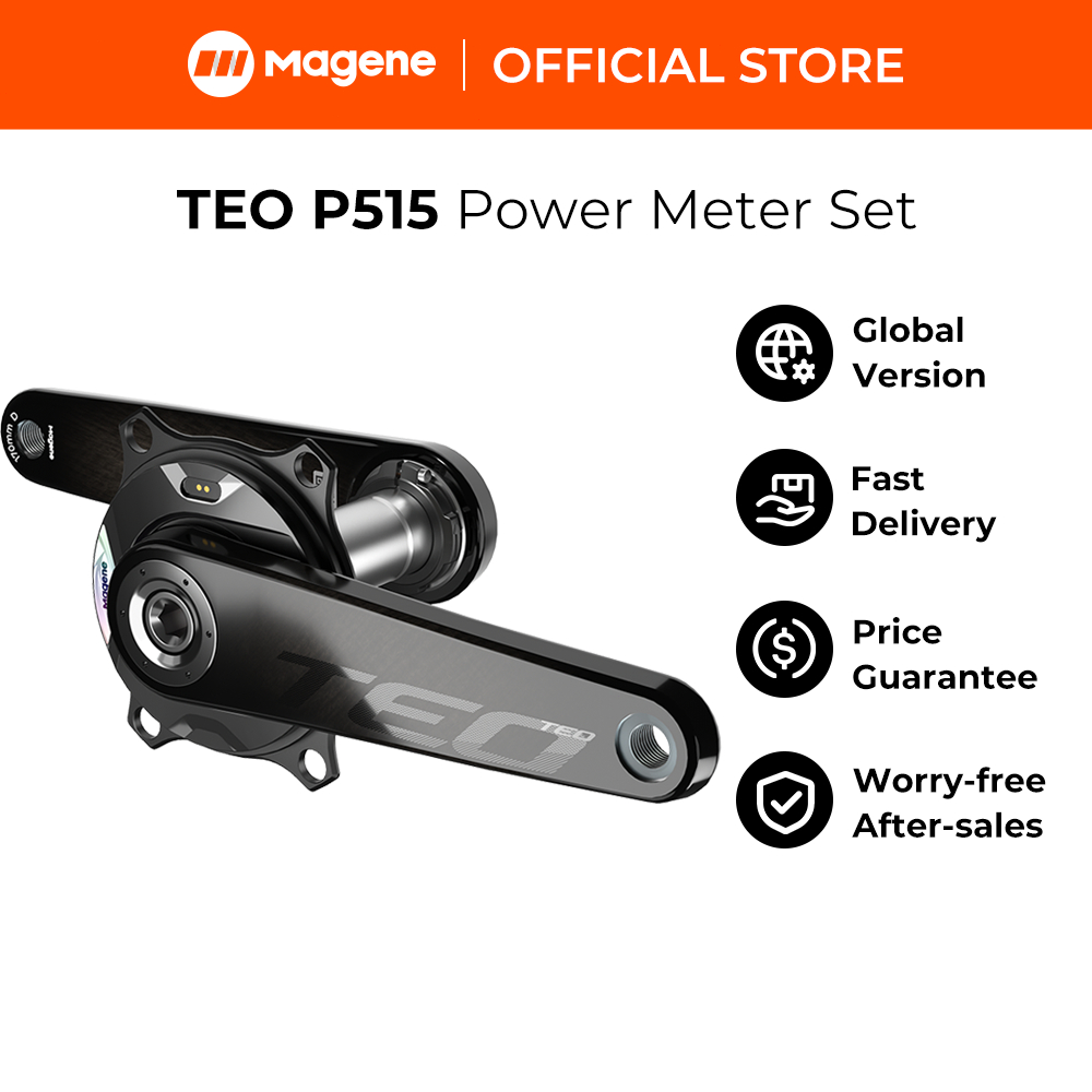 Magene TEO P515 Medidor De Potência 4 Parafusos 110BCD 29mm Eixo ANT Cadência Pedal Equilíbrio Pedaleira De Carbono
