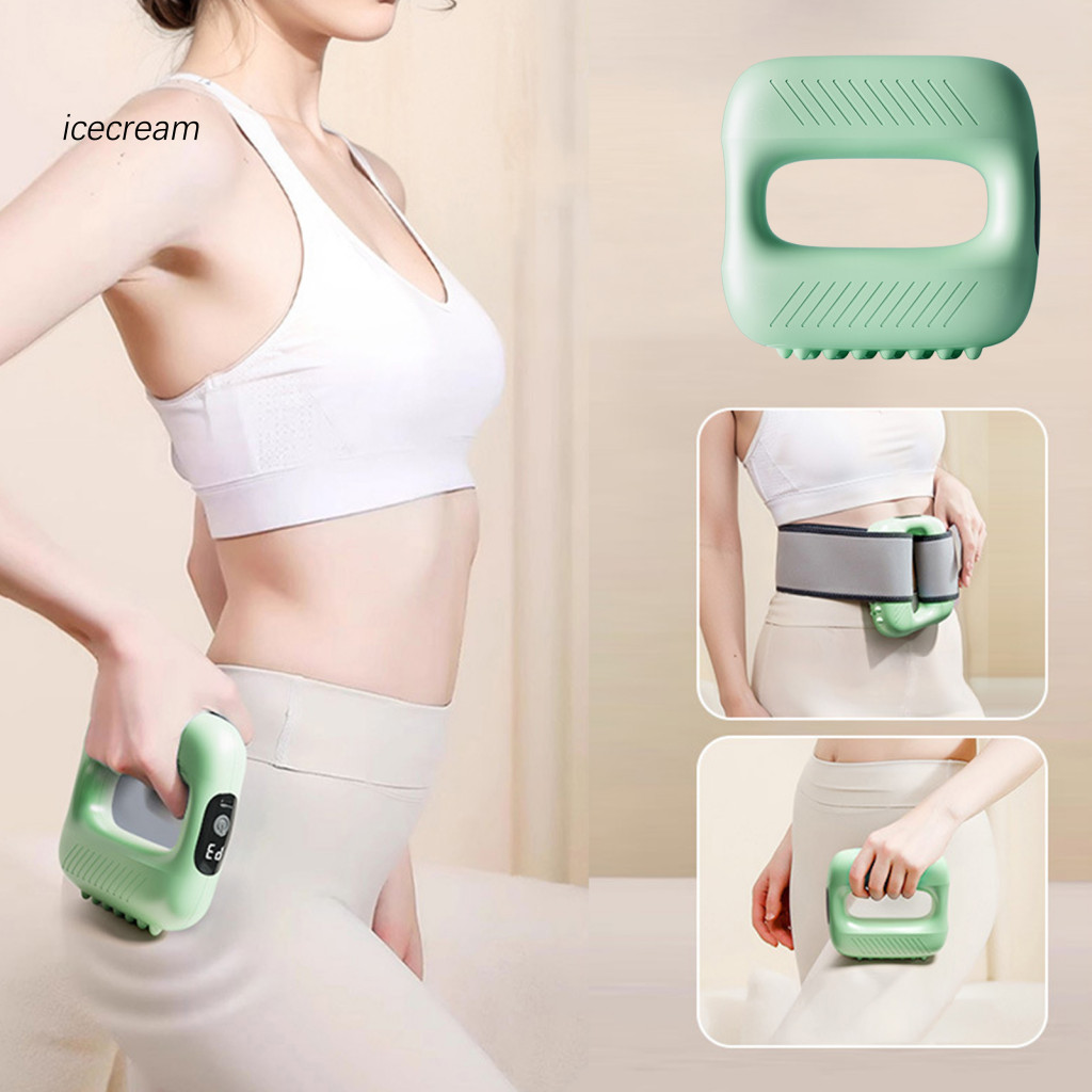 Wearable Calf Massager Leg Vibration Mini Electric Fascia Portable Muscle Relaxation Ring with Lcd Display Adjustable St