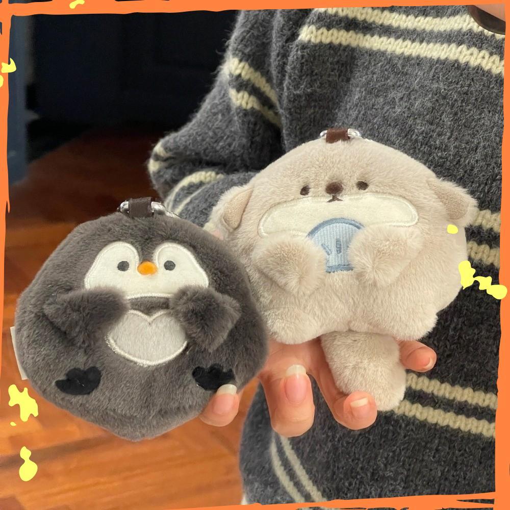 Bolsa De Moedas , Pelúcia Com Armazenamento De Fone De Ouvido Chaveiro , Carteira Pequena Multifuncional Para Cart