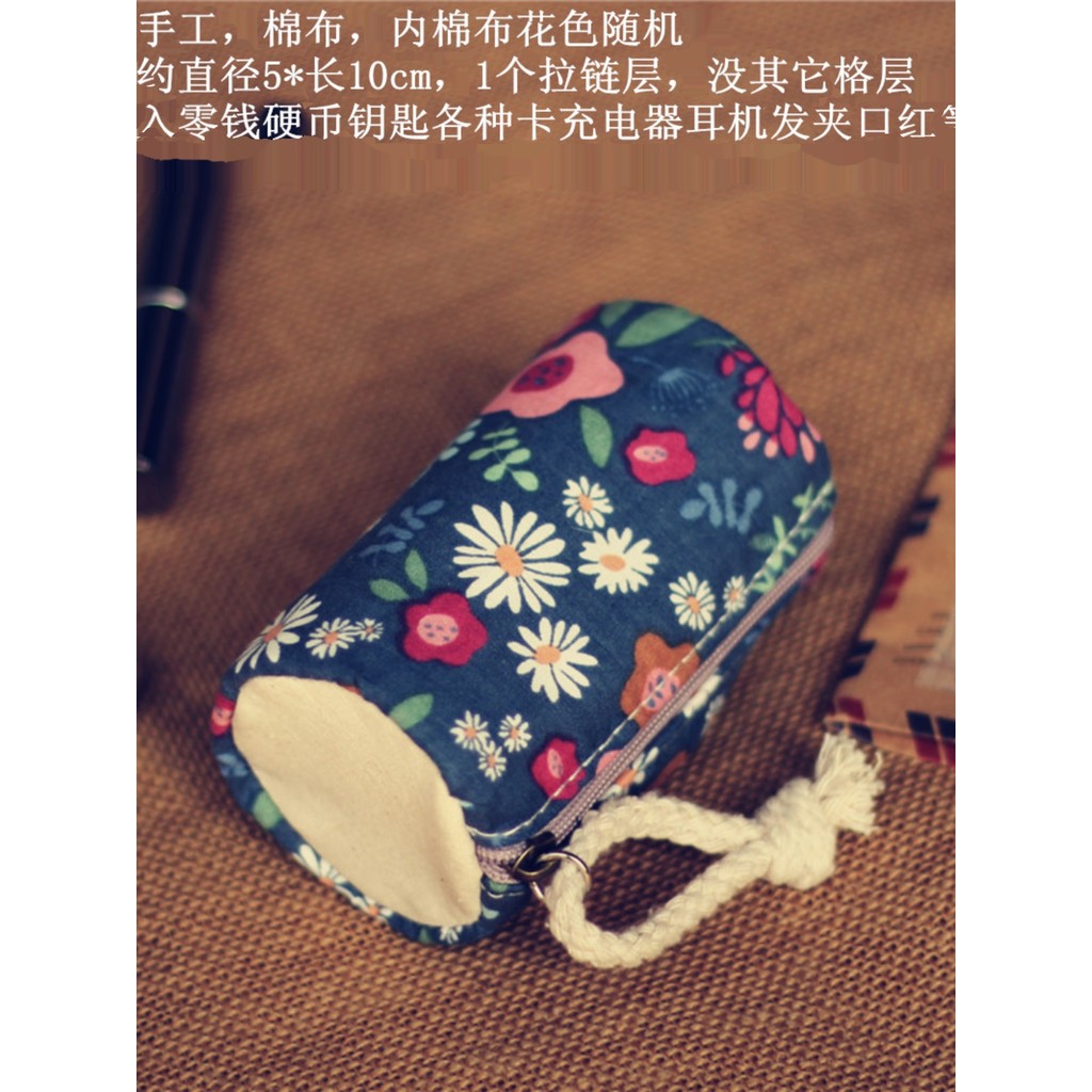 Fresco Mori menina japonês Casual versão coreana Mini bonito moeda bolsa chave saco de armazenamento tecido pequena cart