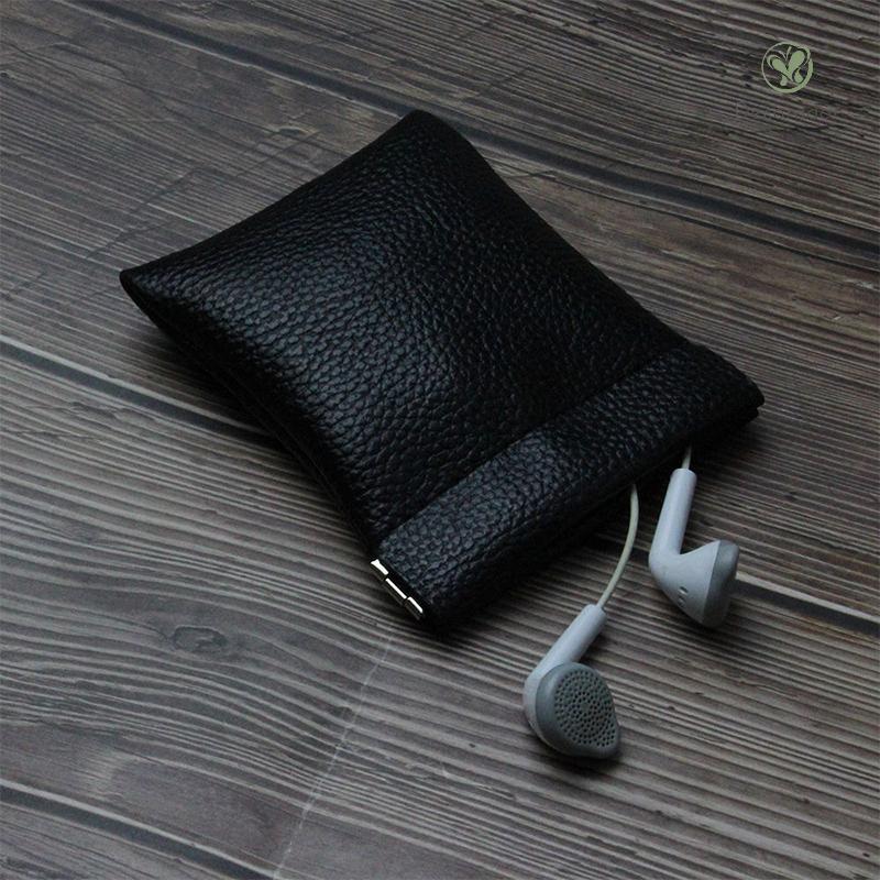 Decorador Bolsa De Moedas De Couro Pu , Feminina , Masculina , Mini Carteira Curta , Chave , Fone De Ouvido , Porta Cart