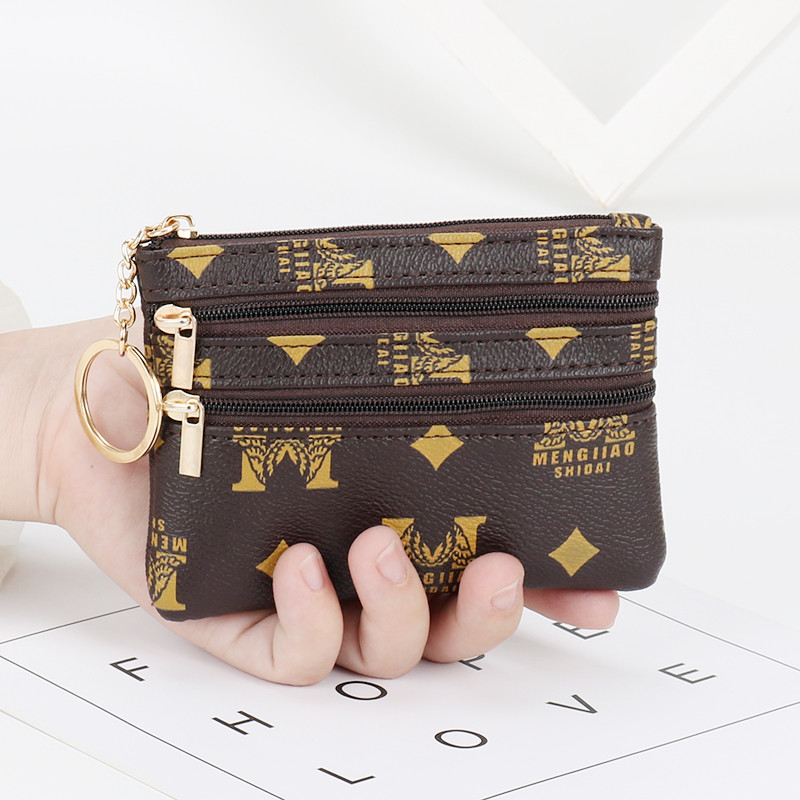 Novo zíper moeda bolsa feminina moda embreagem pequeno saco feminino Mini Ultra-fino curto pequena carteira saco de cart