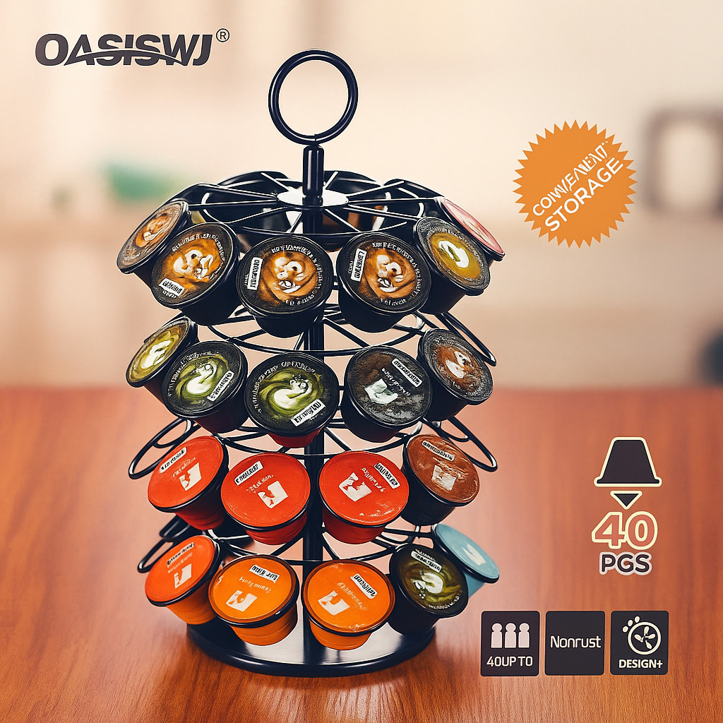 Porta Cápsula Decorativo Giratório Inox 40 Capsulas para 3 corações Lov Pop Plus Mimo Passione Versa