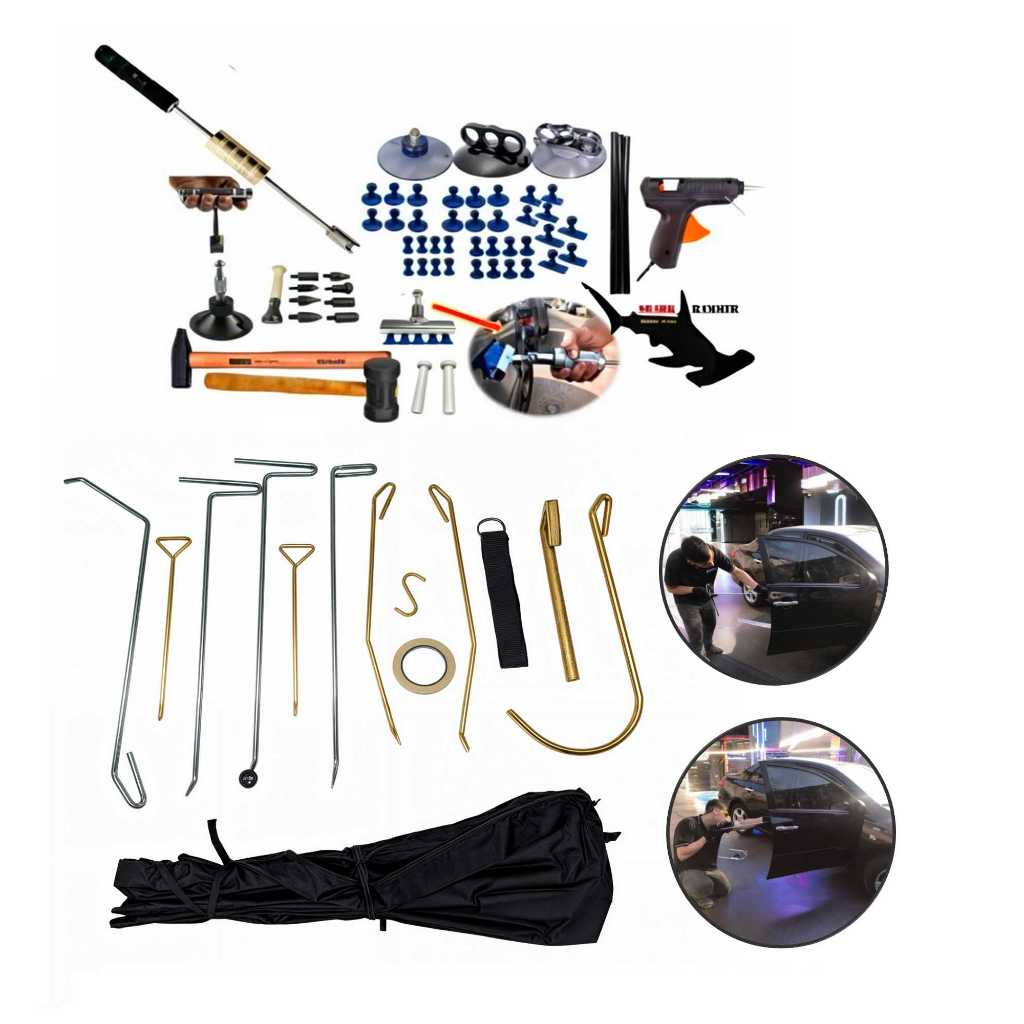 Kit Martelinho de Ouro Profissional Shark Hammer Plus + Kit de Alavancas em Aço Inox e Red