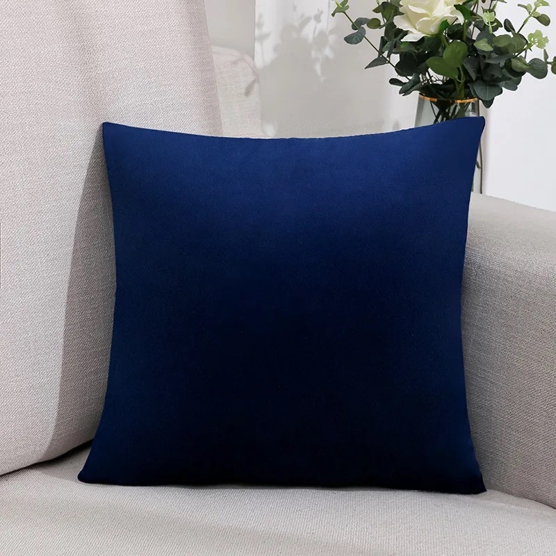 kit 4 almofadas cheias 40x40 azul marinho escuro sofa sala poltrona oxford poliester decorativa