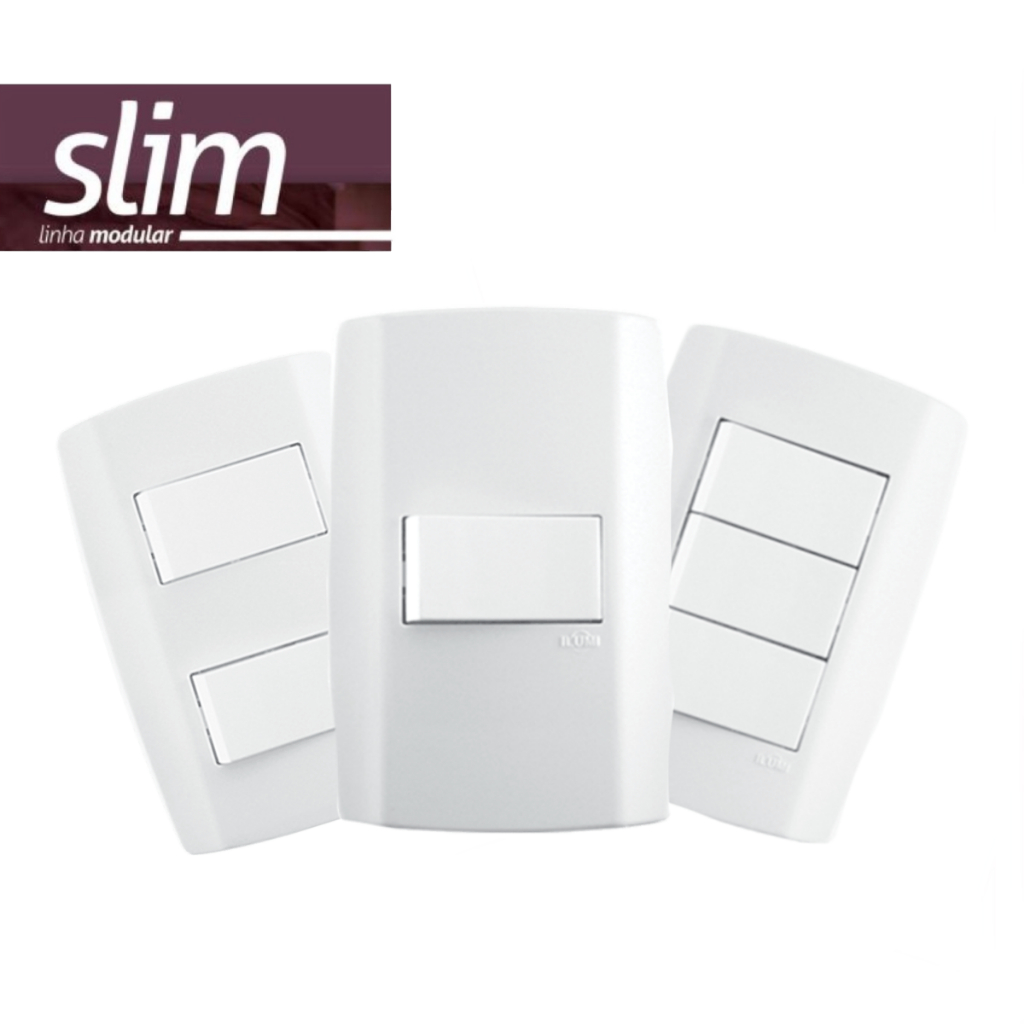 Tomada e Interruptor 10a E 20a Ilumi Linha Slim e Interruptor + Tomada Com Diversos Modelos