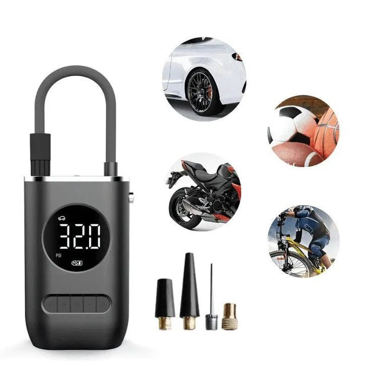 Compressor Portátil Digital com Display LED para Pneus e Infláveis CAR AIR PUMP