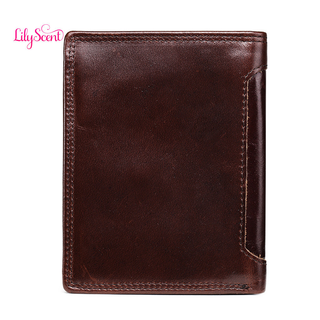 Short Wallet Men Portable Men's Large Capacity Faux Leather Bi-fold with Zipper Coin Pocket Cash Card Holder Slim Busine