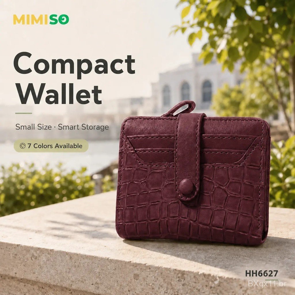 MIMISO Fashion High quality Crocodile pattern women's short large capacity zipper buckle coin purse cardholder HH6627