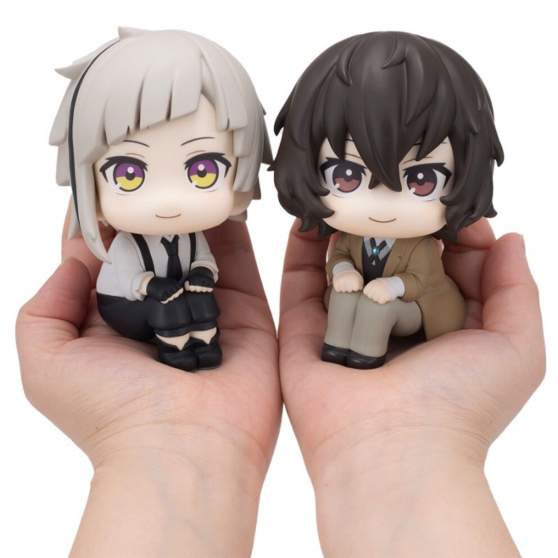 9.5cm Bungou Cães Vadios Anime Figura Olhar Para Cima Nakajima Atsushi Dazai Osamu Q Versão Estatueta Modelo Coleção Bri