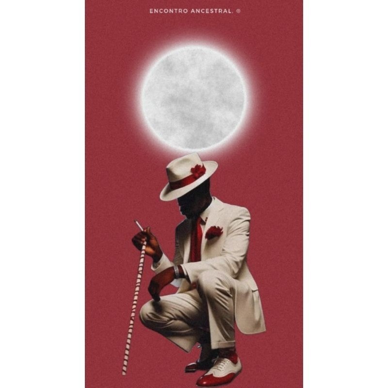 Quadro Decorativo Zé Pilintra com a lua