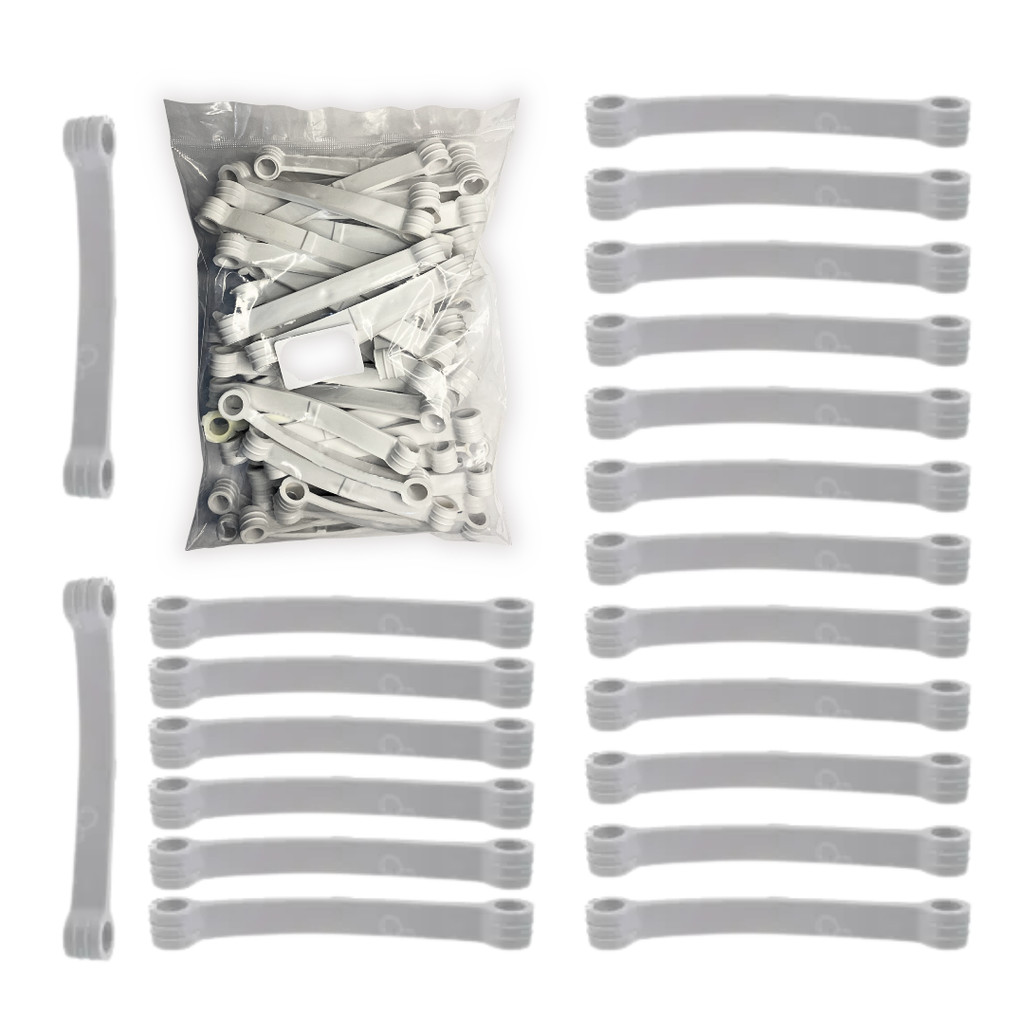 Kit 100 Tirantes Branco Para Lavadora Compatível Brastemp Consul