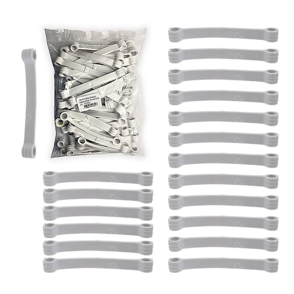 Kit 100 Tirantes Branco Para Lavadora Compatível Brastemp Consul