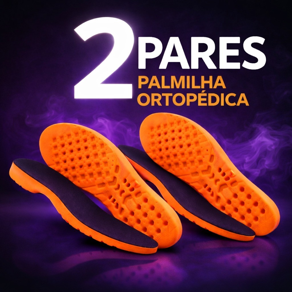 Kit com 2 Pares Palmilha E.V.A Macia Ortopedica Conforto Garantido Todos Calcados