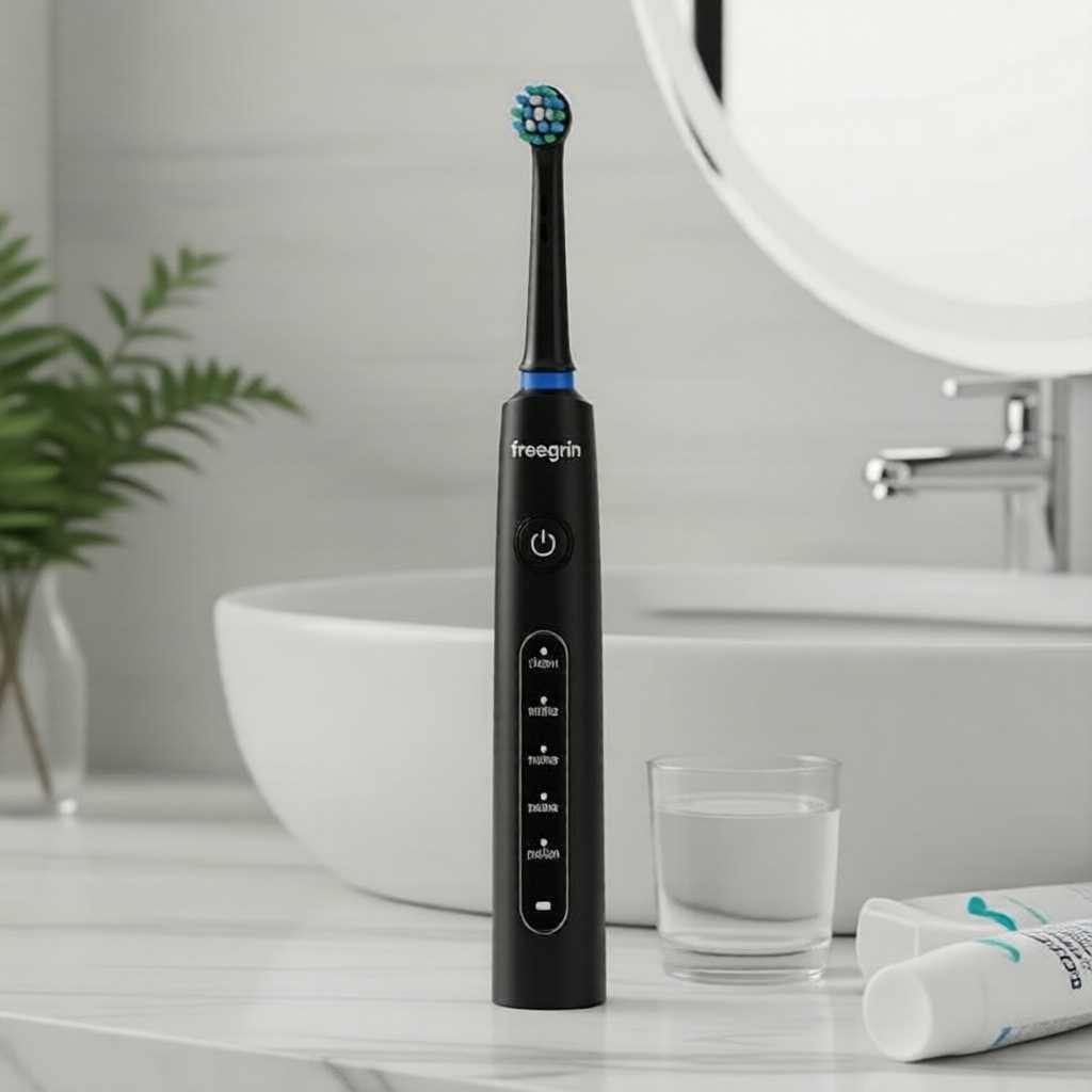 FREEGRIN escova de dentes elétrica recarregável tipo C 600mAh, carregamento rápido 3H, rotação 360° para higiene bucal