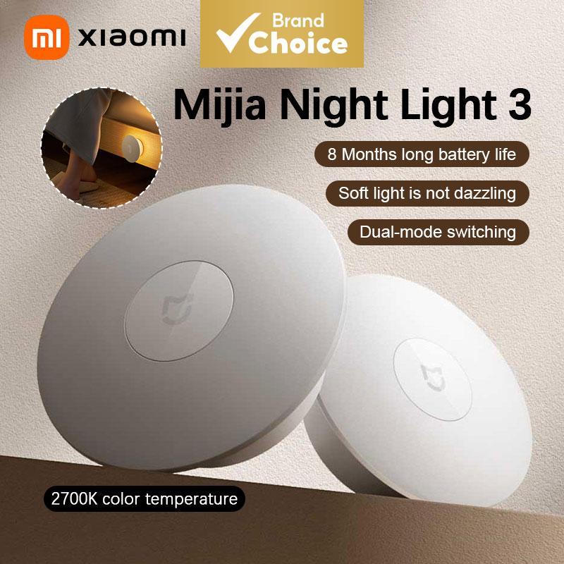 Xiaomi MIJIA Lâmpada Noturna 3 Sensor de Movimento Corporal 120° de Detecção Bateria 600mAh Vida Útil de 8 Meses