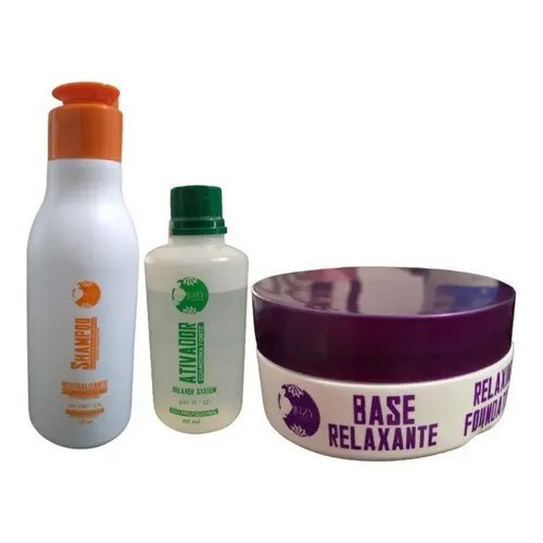 Kit Base Relaxante 120g + Ativador 60ml + Shampoo 175ml