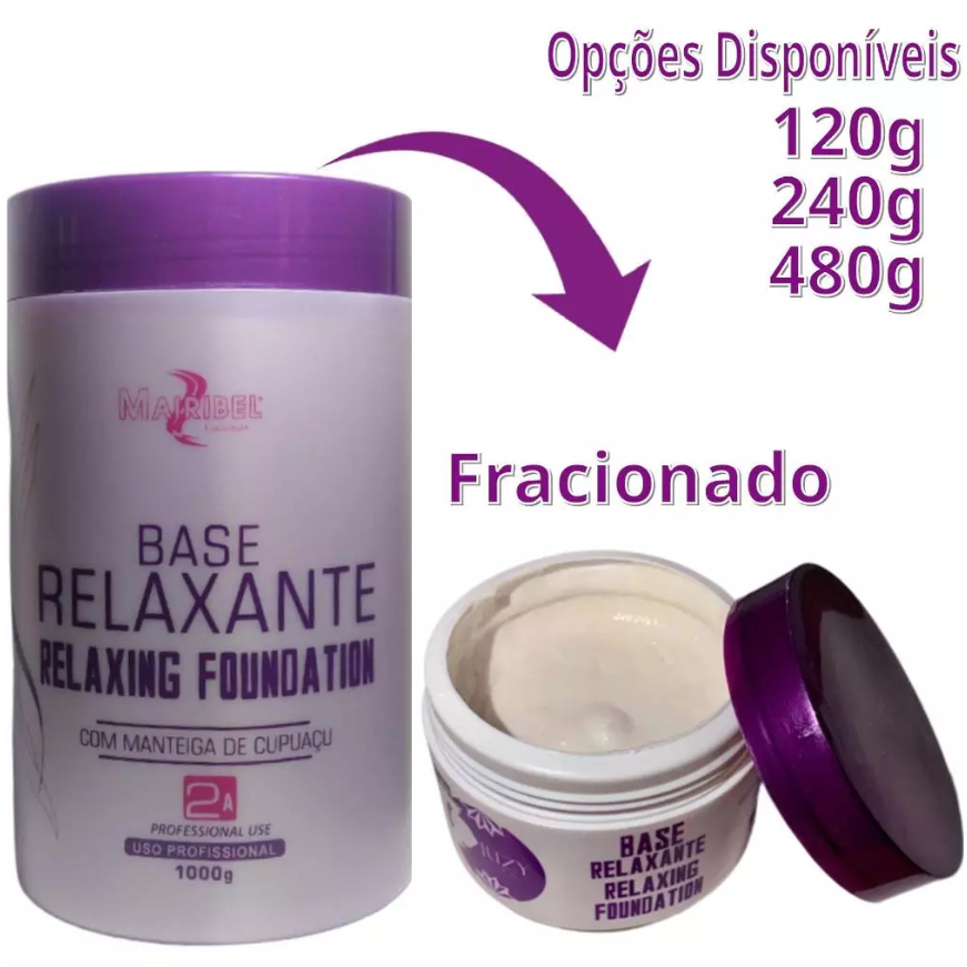 Base Relaxante Juzy 120g 240g 480g Sem Soda Sem Amônia Profissional