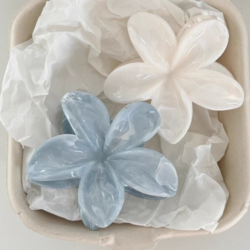 Novo Gradiente Havaiano Plumeria Flor Hairpin Apertos Clipes Presilhas Acessório