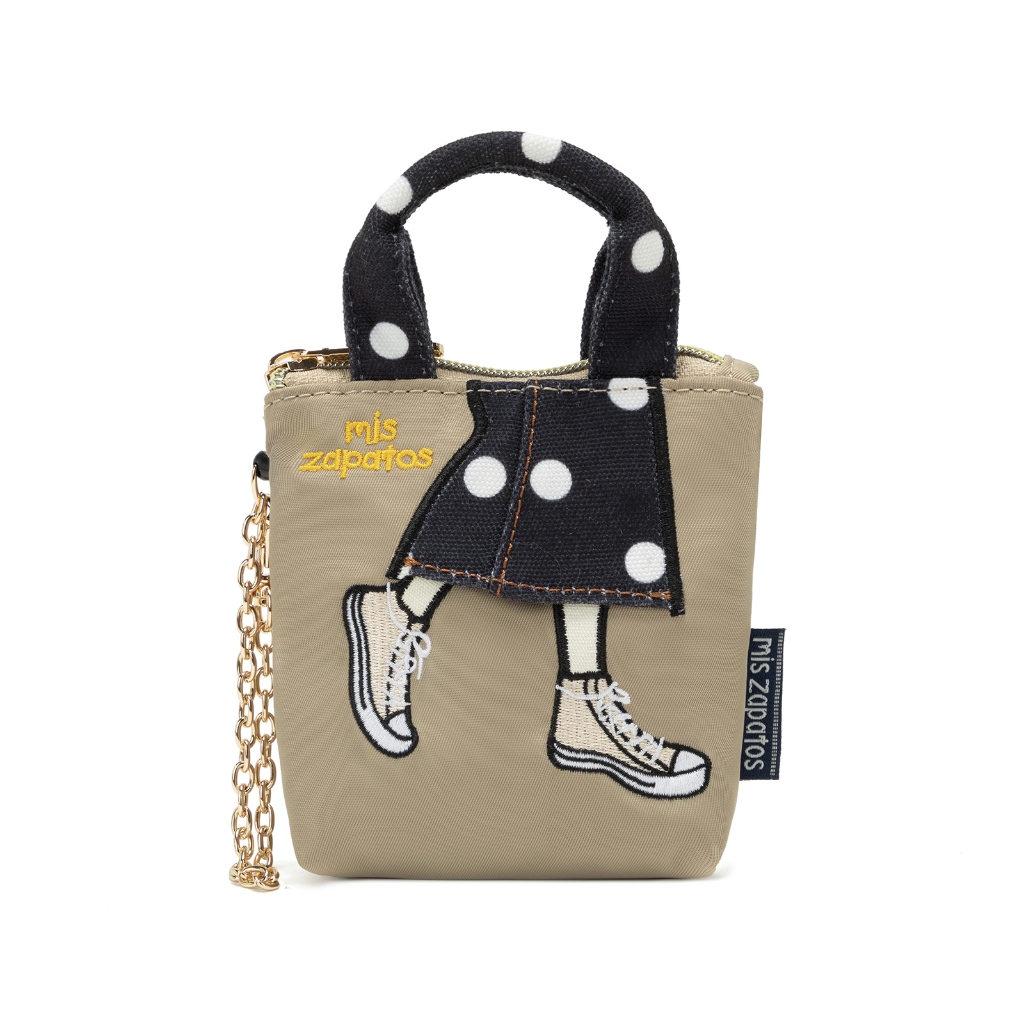 Mis zapatos Fun Leg Feet Bordado Mini Bolsa Nylon Corrente À Prova D 'Água Crossbody Coin Purse Três Cores Disponíveis